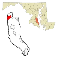 Location of Dunkirk, Maryland
