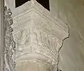 Stonework in St Swithun's Church, Leonard Stanley, Gloucestershire, UK