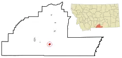 Location of Belfry, Montana