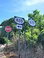 PR-678 south at PR-677 and PR-820 intersection in Maricao, Vega Alta
