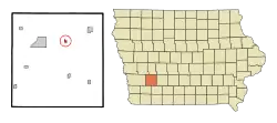 Location of Wiota, Iowa