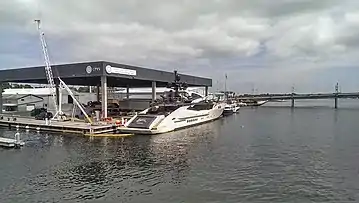 CenterPointe Yacht Services; Maple-Oregon Street Bridge in the background