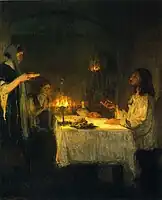Christ in the home of Mary and Martha, 1905