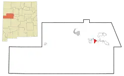 Location of Seama, New Mexico