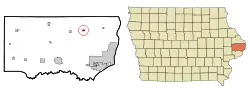 Location of Goose Lake, Iowa