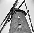 Close-up of the top halve of the mill