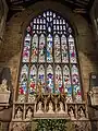 Stained glass window.