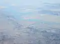 Aerial view of the northern end of Lake Mohave, just south of Davis Dam.