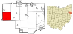 Location of West Township in Columbiana County