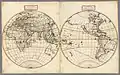 World map as it appears in Nicolosi's Dell'Hercole e studio geografico, 1660