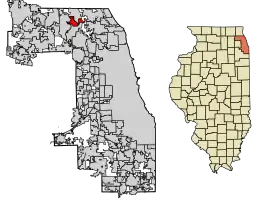 Location of Prospect Heights in Cook County, Illinois.