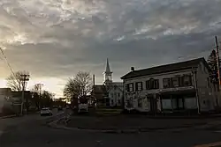 The corner of Main Street and Charleston Street in the village of Esperance, New York.