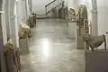Corridor with sculptures