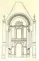 Coupe de la tribune of the chapel of the château de Meudon, 1701