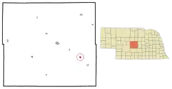 Location of Ansley, Nebraska