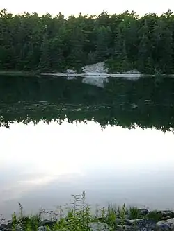 The Glidden Shell Midden is located immediately across the Damariscotta River.