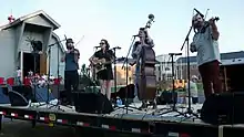 With "Fiddlin' Dave Van Deventer and Furnace Mountain
