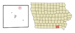 Location of Floris, Iowa