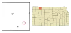 Location within Decatur County and Kansas