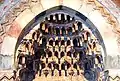 Detail, calotte filled with colored muqarnas. Niche from a Samaritan's house in Damascus, Syria. 15th-16th century CE. Islamic Art Museum (Museum für Islamische Kunst), Berlin