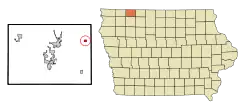 Location of Superior, Iowa