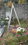 Don Sisto Bighiani gravestone, Old Church cemetery, Macugnaga, Italy