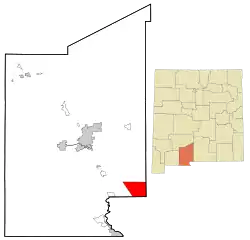 Location of Chaparral, New Mexico