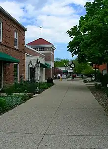 Downtown shopping district