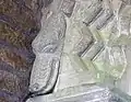 Dragon head label stop, north doorway