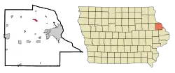 Location of Rickardsville, Iowa