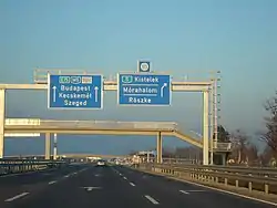The E 75 in Röszke, Hungarian border with Serbia