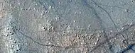 Close, color view of dust devil tracks, as seen by HiRISE under HiWish program