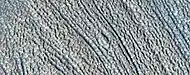 Close, color view of lineated valley fill, as seen by HiRISE under HiWish program