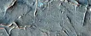 Close, color view of ridges, as seen by HiRISE under HiWish program