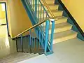 Eastern stairway, Mary Marquis Smith Hall
