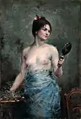 Eduardo Sívori, 1889, Woman and the Mirror, Juan B. Castagnino Fine Arts Museum