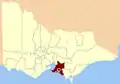 Location of Mornington district in 1859