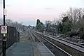 The engineering work for the reinstatement of track between Roby and Huyton.