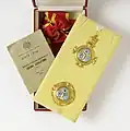 The Imperial Ethiopian Order of the Holy Trinity, awarded to Drees by Emperor Haile Selassie during his state visit to the Netherlands on 3 November 1954.