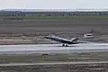 An F-35 of the 34th Fighter Squadron landing at the base in February 2022.