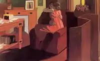 Interior with Couple and Screen (Intimacy), 1898, tempera on board