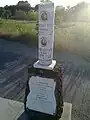 Memorial stone in Soragna for two Italian partisans – killed in 1944