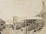 Boiler and blowing equipment building, with blast furnace in the background. c.1873  (viewed from the opposite direction to the photograph on left)