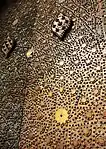 The bronze and silver-inlaid doors of the mausoleum of Sultan Hasan (mid-14th century)