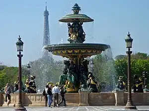 The Fontaine des Fleuves, designed by Jacques Ignace Hittorff, Place de la Concorde (1840)