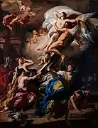 Boreas Abducting Oreithyia, Daughter of Erechteus by Francesco Solimena (1729)