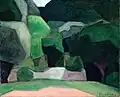 Francis Picabia, 1911–12, Paysage à Cassis (Landscape at Cassis), oil on canvas, 50.3 × 61.5&nbsp;cm, private collection