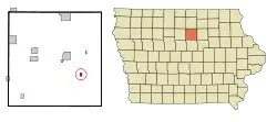 Location of Geneva, Iowa