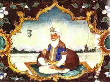 Fresco of Guru Amar Das from Baoli Sahib, Goindwal.