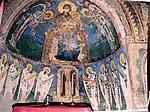 Front wall of the monastery.